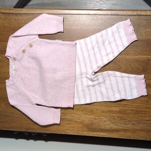 Rabbit And Bear Crew Neck Sweater And Sweater Pants Size 3-6 Months